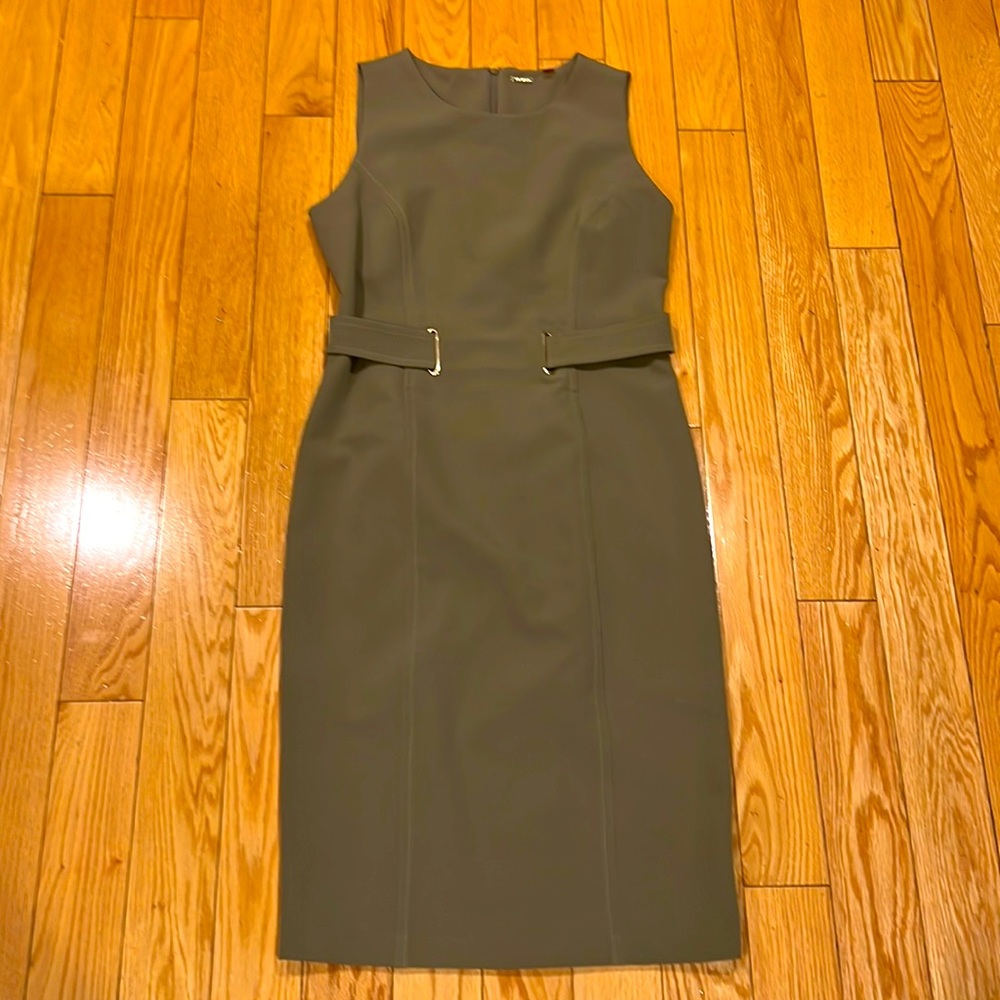 Tahari Khaki Dress Size 8